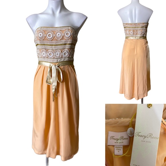 Tracy Reese Dresses & Skirts - Tracy Reese New York 6 strapless silk dress